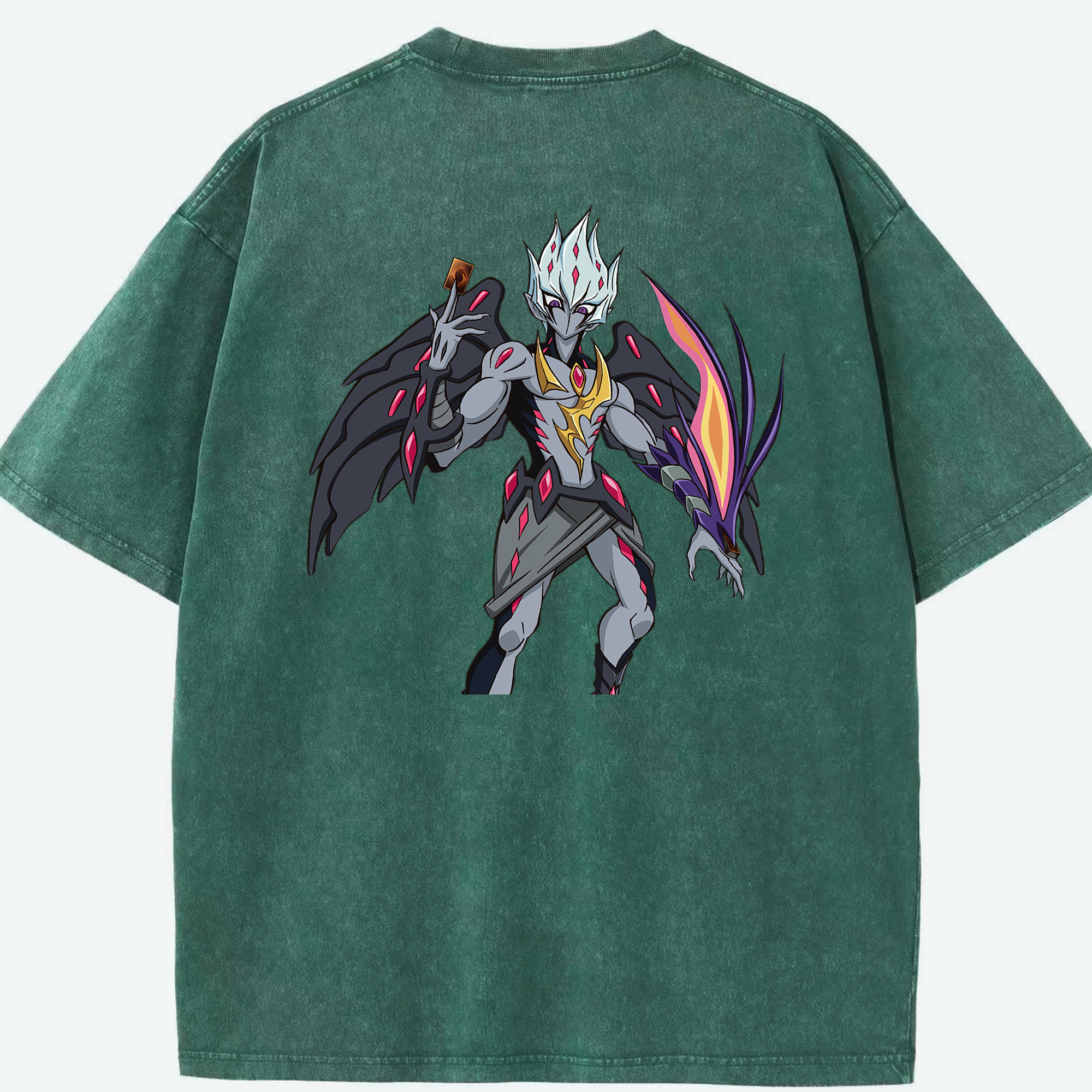 （画像用） 遊☆戯☆王 Yu-Gi-Oh! 綿100% ヴィンテージ風 半袖Tシャツ（背面プリント）